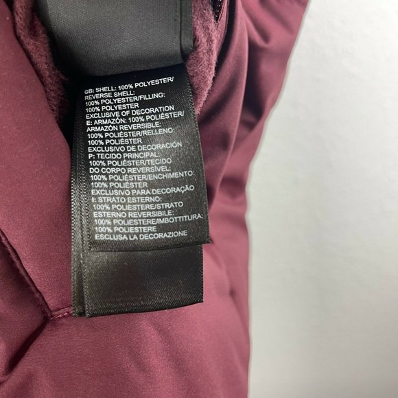 The North Face Vest Women's S Reversible Puffer Sherpa Fleece Full Zip Red White - Picture 11 of 11